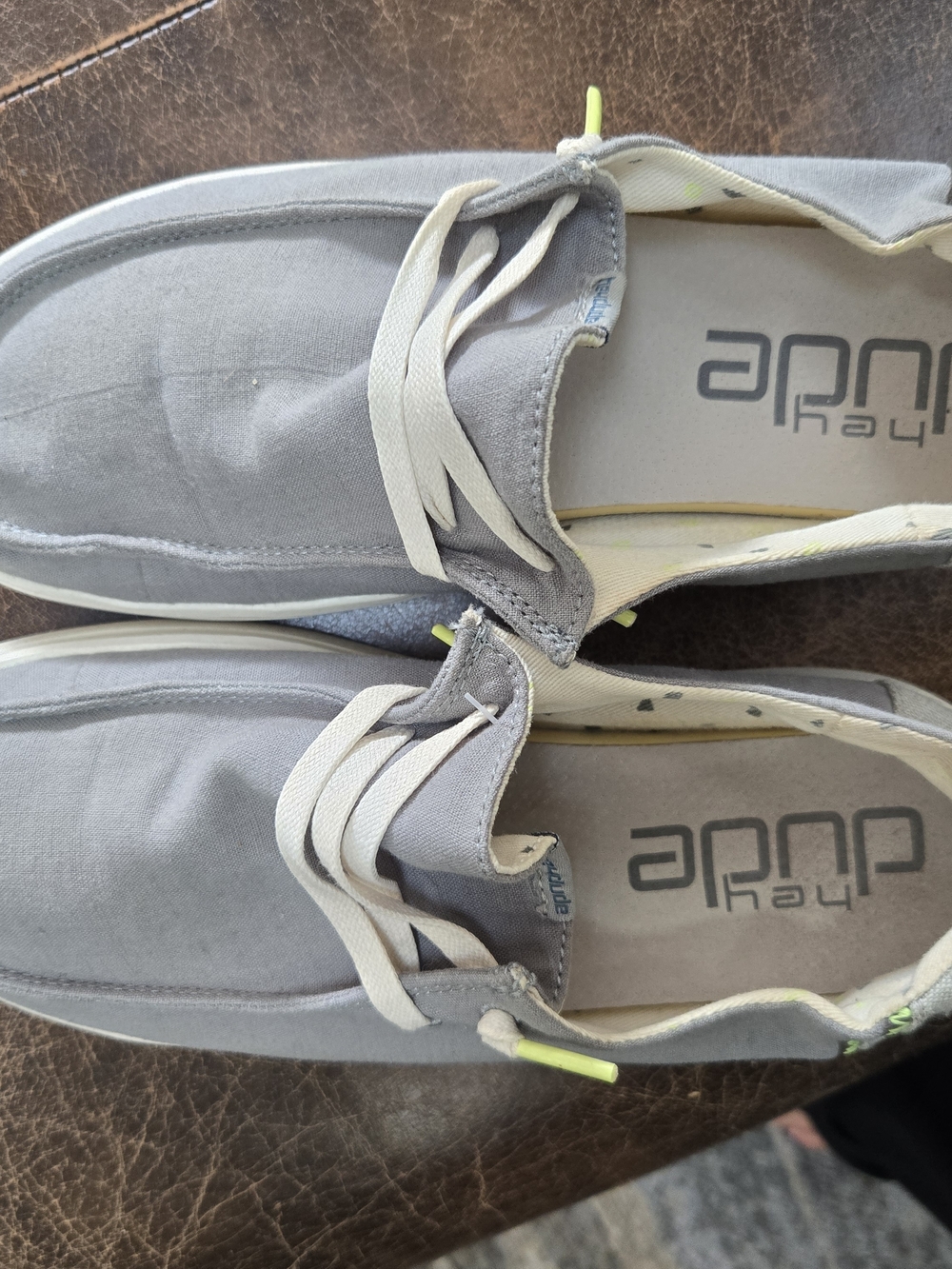 Hey Dude -Womens Light Gray Canvas Shoes-Size 9